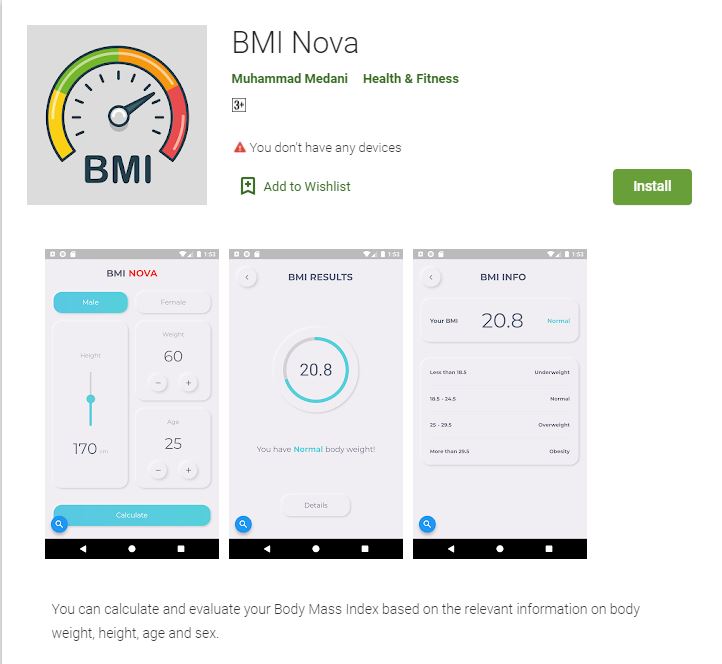 Screenshot of  web app